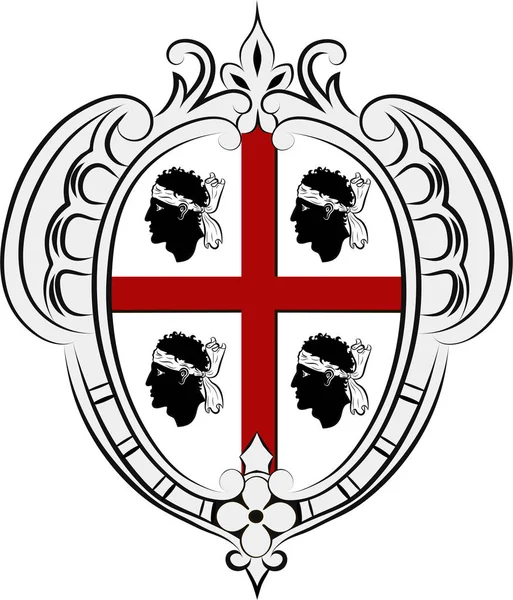 イタリアのカリアリの紋章 — ストックベクタ