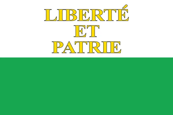 Флаг кантона Во в Швейцарии — стоковый вектор