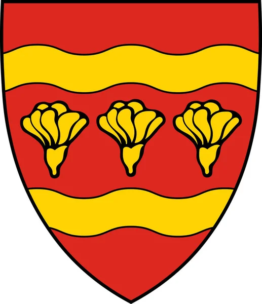 Escudo de Saerbeck en Renania del Norte-Westfalia, Alemania — Vector de stock