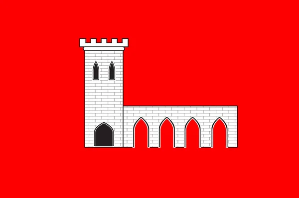 Pontarliers flagga i Doubs i Franche-Comte är en region i fran — Stock vektor