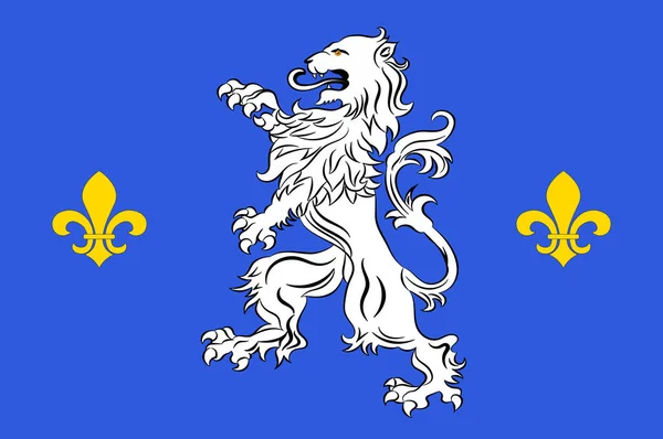 Flagge von nogent-le-rotrou in eure-et-loir von centre-val de loire, — Stockvektor