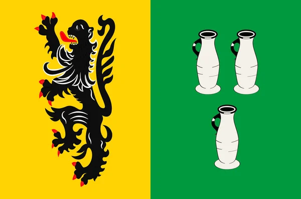 Bandeira de Langerwehe in North Rhine-Westphalia, Alemanha — Vetor de Stock