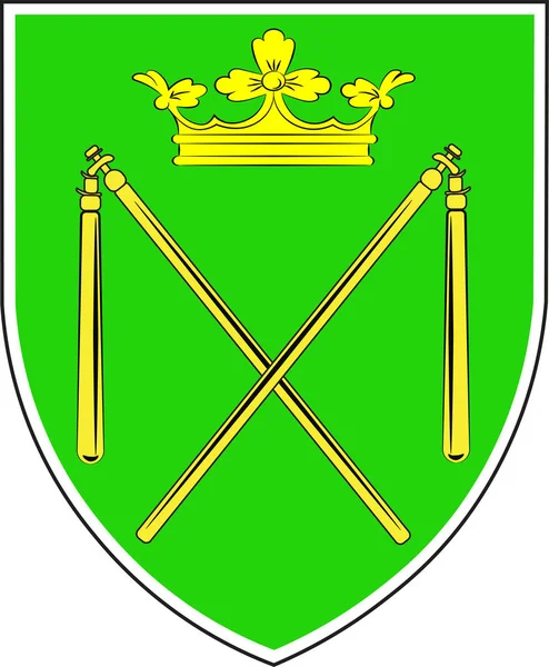 Escudo de Bronderslev en Jutlandia Septentrional Región de Dinamarca — Vector de stock