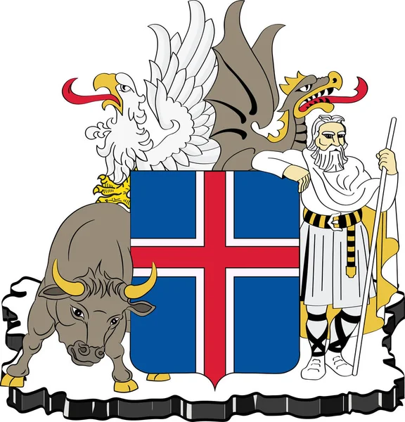 Armoiries de l'Islande — Image vectorielle