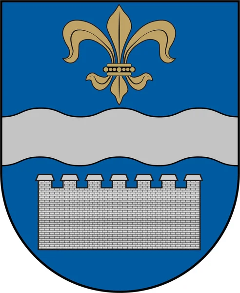 Wappen von Daugavpils in Lettland — Stockvektor