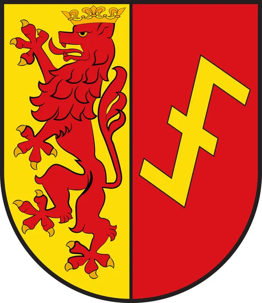 北ライン・ウェストファリアのエルウィッテの紋章、ドイツ — ストックベクタ