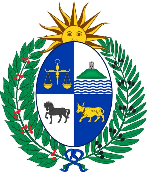 Escudo de armas de Uruguay — Vector de stock