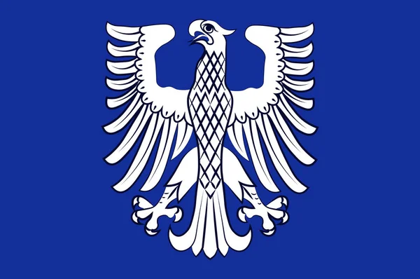 バイエルン州下部フランコニアのシュヴァンフルトの旗, ドイツ — ストックベクタ