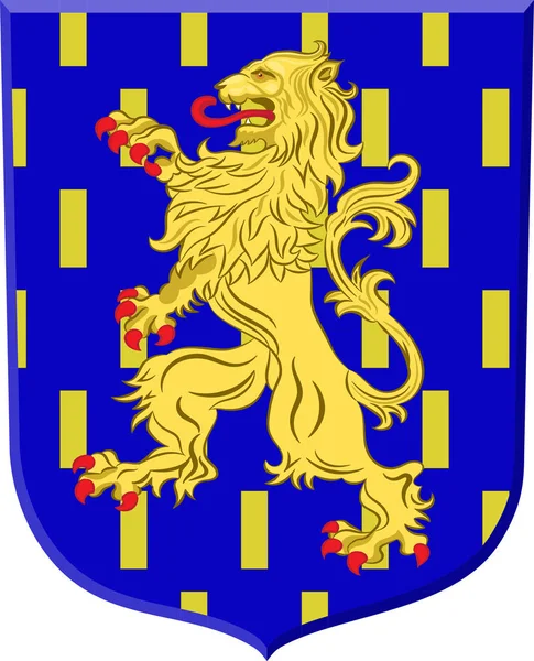 Escudo de Nevers en Nievre en Borgoña, Francia — Vector de stock