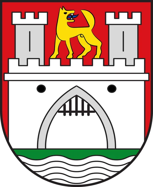 Wolfsburg címere Alsó-Szászországban, Németország — Stock Vector
