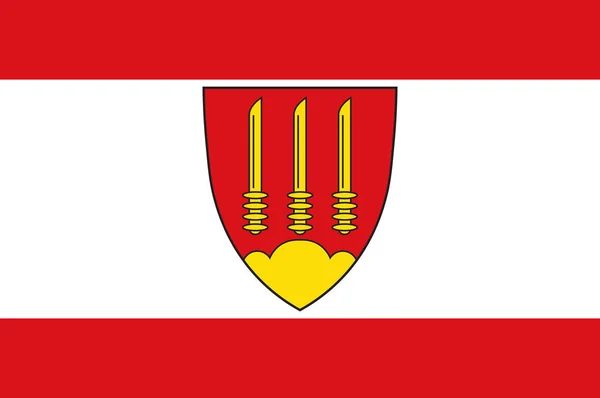 Bandeira de Sassenberg in North Rhine-Westphalia, Alemania — Vetor de Stock