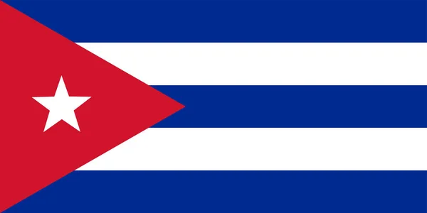 Flagge der Republik Kuba — Stockvektor