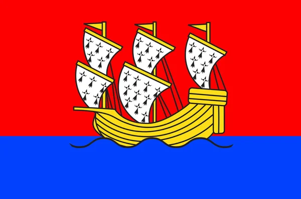 Vlag van Morlaix in Finistere van Bretagne, Frankrijk — Stockvector