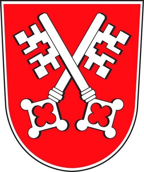 Herb Regensburga w górnym Palatynacie w Bawarii, Germa — Wektor stockowy