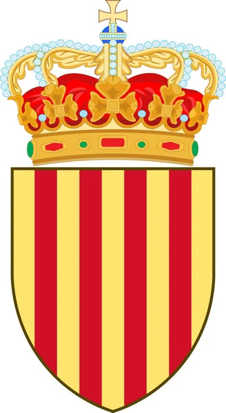 Wappen Kataloniens von Spanien — Stockvektor