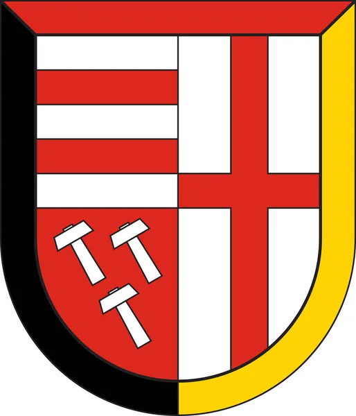Arması Rheinland-Pfalz Neuwied içinde Arması Bad Hoenningen, — Stok Vektör