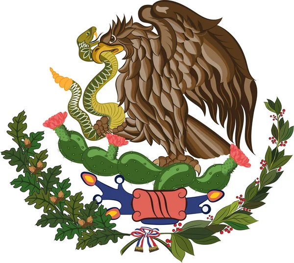 Escudo de armas de Estados Unidos Mexicanos — Vector de stock