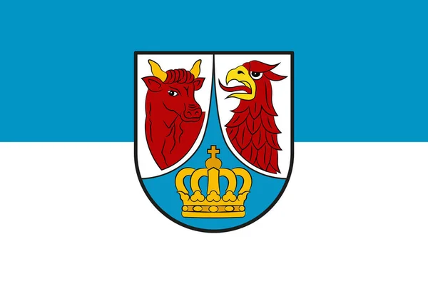 Vlajka Dahme Spreewald Okres Německém Braniborsku Vektorová Ilustrace Heraldry Světa — Stockový vektor