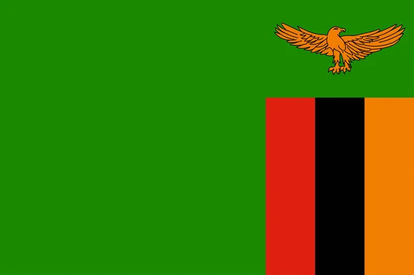 Flagga Republiken zambia — Stock vektor