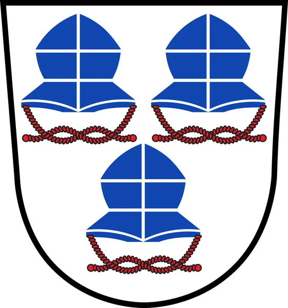 ランドシャットの紋章はドイツのバイエルン州の町です — ストックベクタ