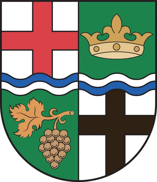 Escudo de armas Rhein-Mosel en Mayen-Coblenza de Renania-Palatinado — Vector de stock