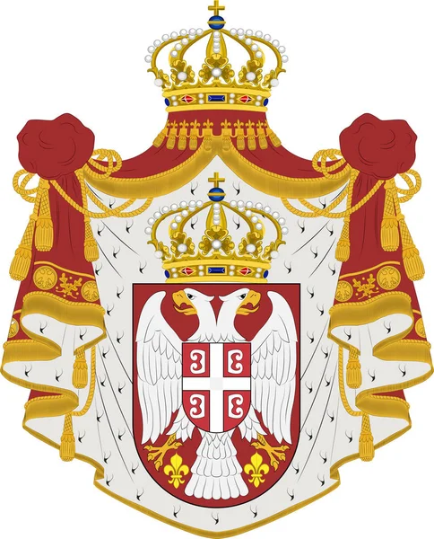 Escudo de Serbia — Vector de stock