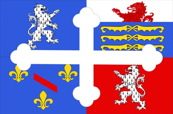 法国奥弗涅-罗纳-阿尔卑斯地区的艾因旗 — 图库矢量图片