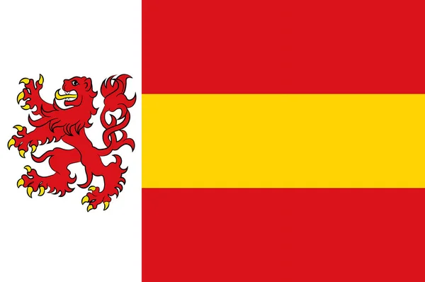 Bandera de Herzogenrath en Renania del Norte-Westfalia, Alemania — Archivo Imágenes Vectoriales