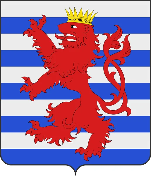 Coat of arms of Arlon in Luxembourg of Belgium — Stock Vector