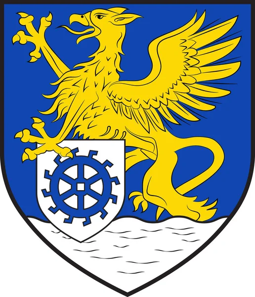 Escudo de Hiddenhausen en Renania del Norte-Westfalia, Alemania — Vector de stock