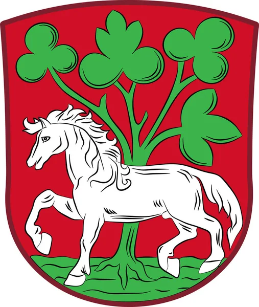 덴마크 중부 유틀란트 지역의 말의 팔의 외투 — 스톡 벡터