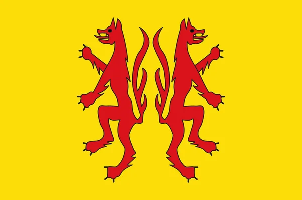 Bandeira de Peine em Lower Saxony, Alemania — Vetor de Stock