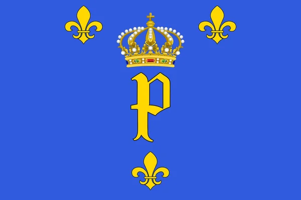 Vlag van Peronne in de Somme van Hauts-de-France is een regio van franc — Stockvector