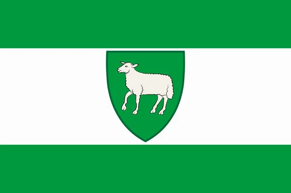 Σημαία του Schoeppingen στη Βόρεια Ρηνανία-Βεστφαλία, Γερμανία — Διανυσματικό Αρχείο