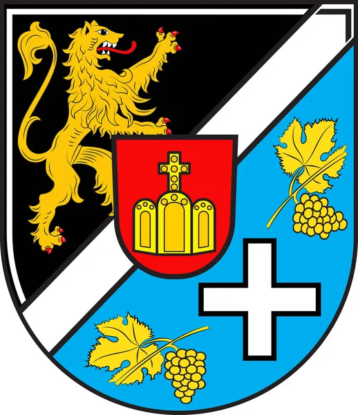 Wappen der Südlichen Weinstraße von Rheinland-Pfalz, g — Stockvektor