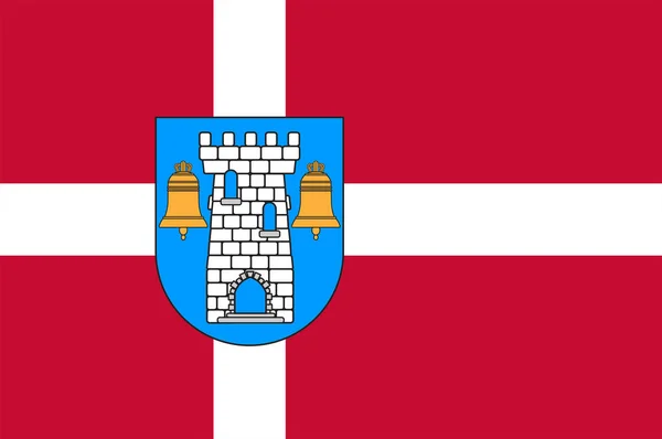 Bandera de Tarnby es un municipio de Dinamarca. — Vector de stock