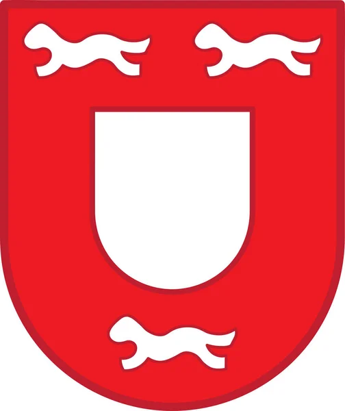 Escudo de armas de Wesel en Renania del Norte-Westfalia, Alemania — Vector de stock