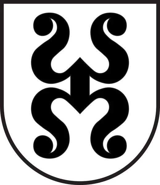 Escudo de Bad Duerkheim en Renania-Palatinado, Alemania — Vector de stock