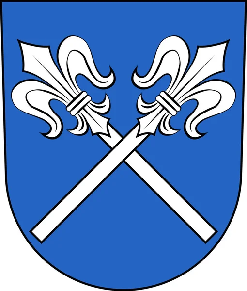 Herb gminy Fluntern w Szwajcarii — Wektor stockowy