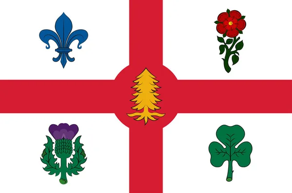 ธงของมอนทรีออลในแคนาดา — ภาพเวกเตอร์สต็อก