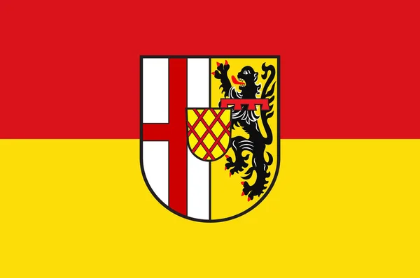 Прапор вульви землі Рейнланд-Пфальц, Німеччина — стоковий вектор