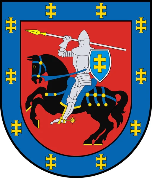 Escudo del Condado de Vilnius, Lituania — Vector de stock