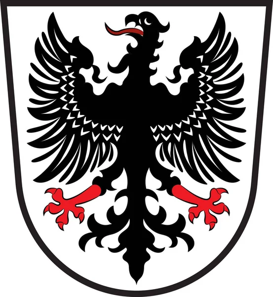 Εθνόσημο της Ingelheim am Rhein στη Ρηνανία-Παλατινάτο, φύτρο — Διανυσματικό Αρχείο