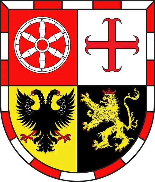 Escudo de armas Nieder-Olm en Mainz-Bingen de Renania-Palatinado , — Vector de stock
