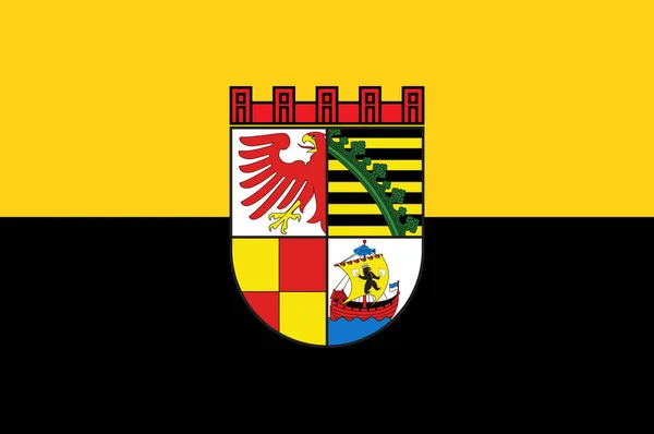 Flagge von Dessau-Roßlau in Sachsen-anhalt in Deutschland — Stockvektor