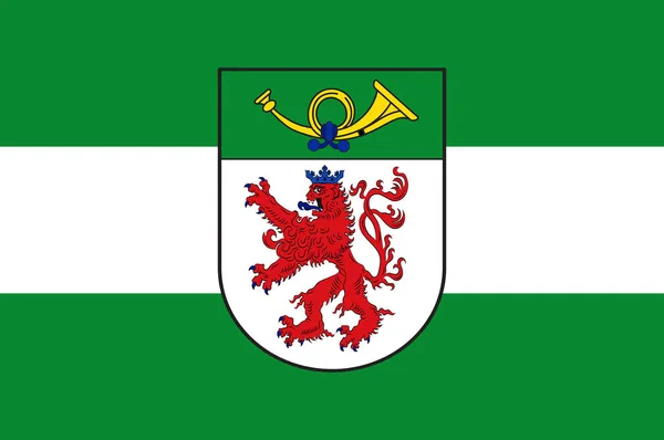 Bandiera di Langenfeld in Renania Settentrionale-Vestfalia, Germania — Vettoriale Stock