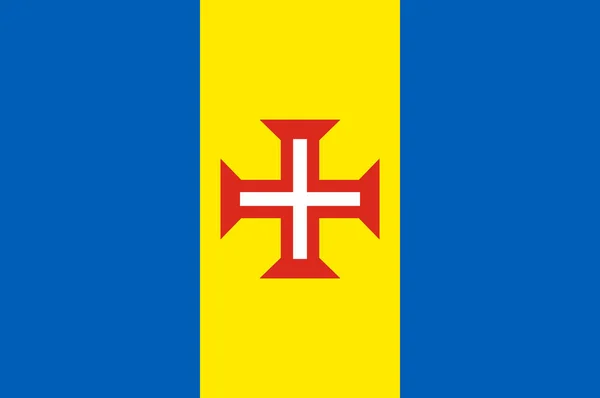 Vlajka Madeiry v Portugalsku — Stockový vektor
