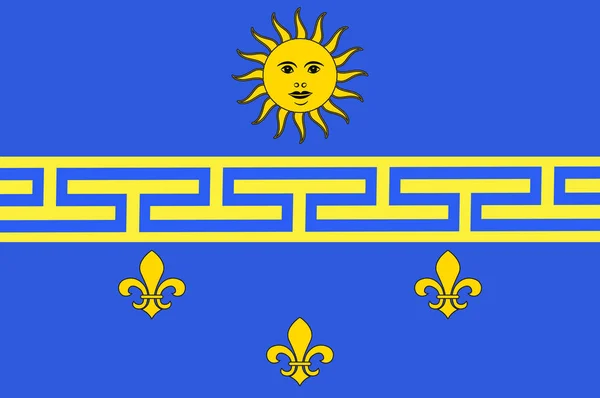 Drapeau de Nogent-sur-Seine en Grand Est est une administration française — Image vectorielle