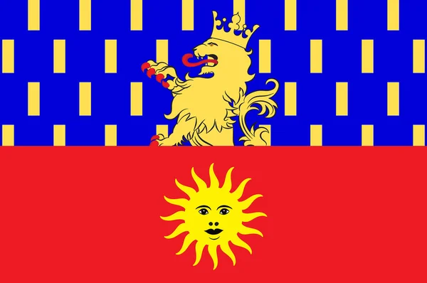 Bandera de Dole en Jura de Franche-Comte es una Región de Francia — Vector de stock