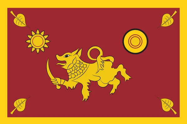 Σημαία της Νότιας επαρχίας της Σρι Λάνκα — Διανυσματικό Αρχείο